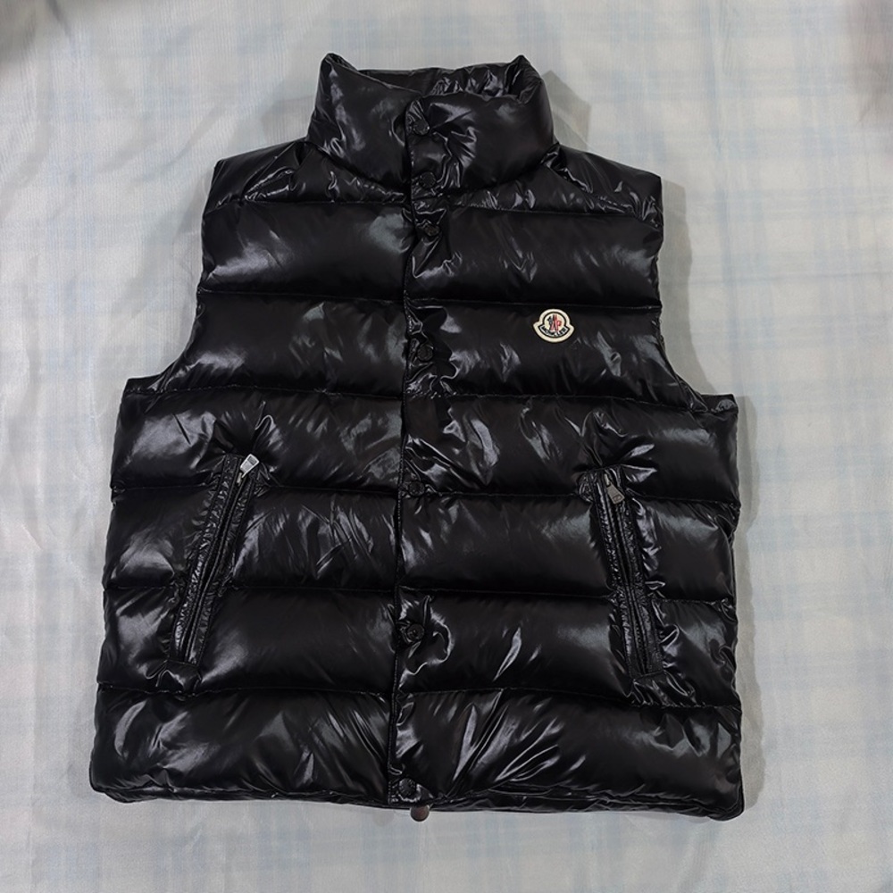 Moncler Black Shiny Quilted Down Vest